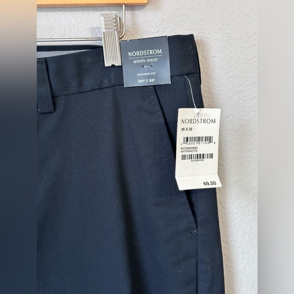 Nordstrom Men’s Shop Straight Fit Pants 36 x 32 - Picture 2 of 5